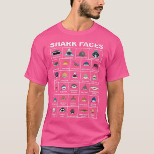 Camiseta Types Of Shark Faces