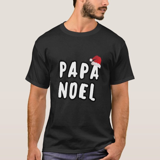 Camiseta Typografia de Natal Papa Noel Santa Hat (Frente)