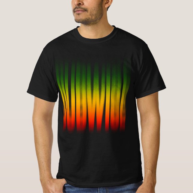 Camiseta Typografia Rasta Reggae Por Efeito Desfocado (Frente)