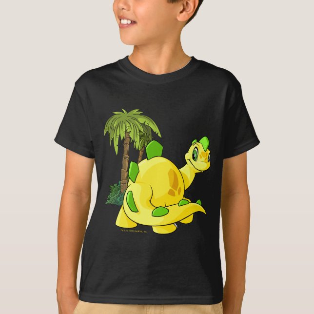 Camiseta Tyrannian Chomby amarelo que olha (Frente)