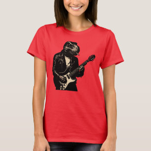 Camiseta Tyranno Rocker Dino Guitarrista