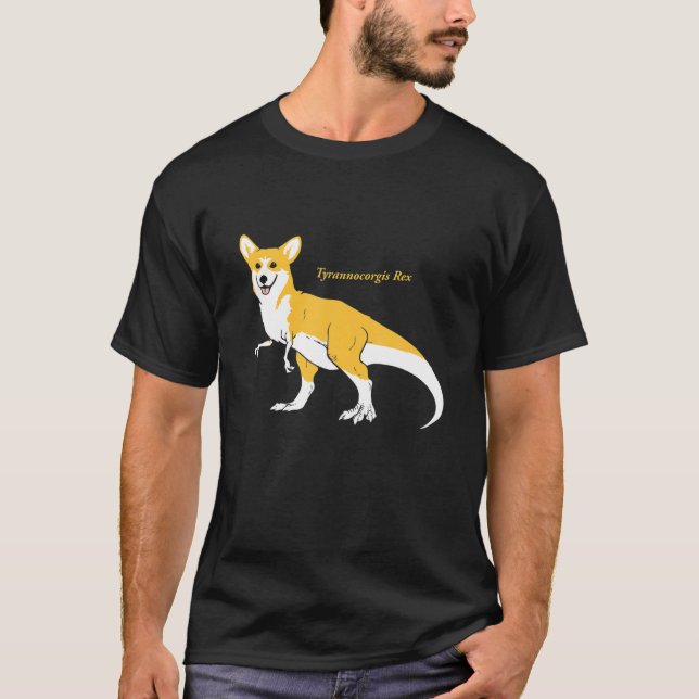 Camiseta Tyrannocorgis Rex Funny Corgi Dinosaur King Of Cut (Frente)