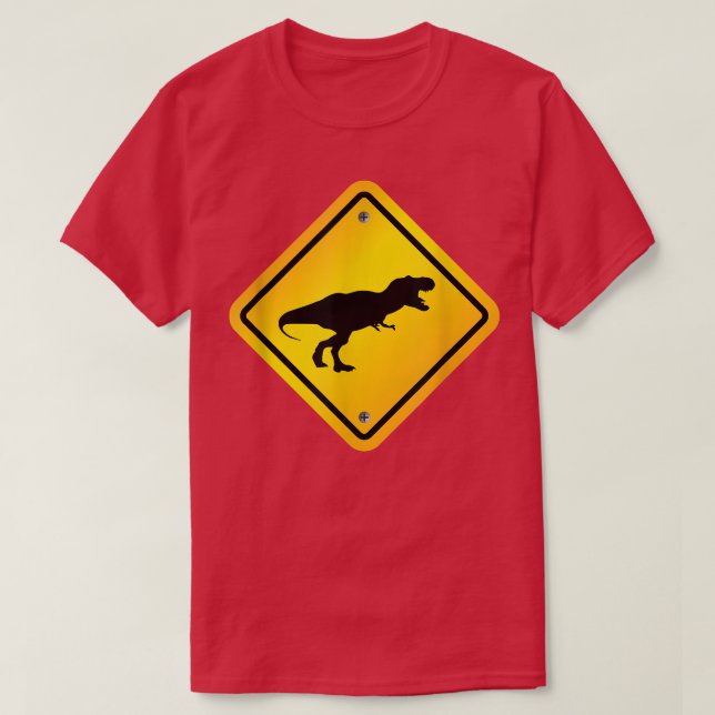 Camiseta Tyrannosaurus Re Dinossaur Cruzando Design (Frente do Design)