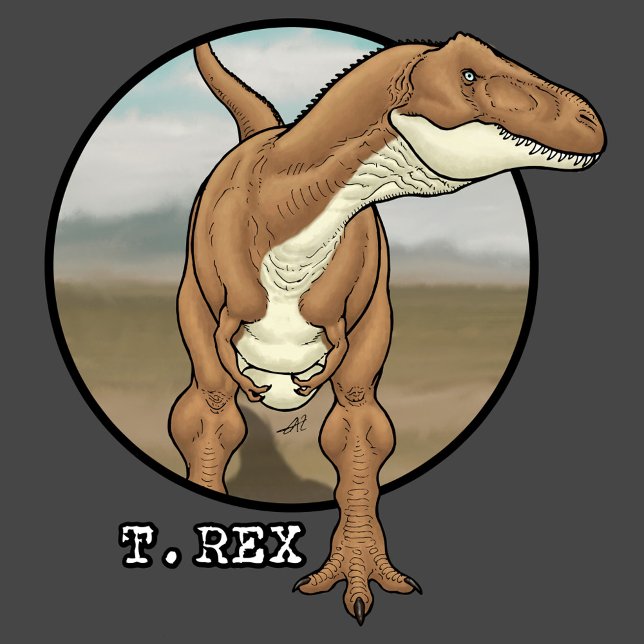 Camiseta Tyrannosaurus rex #1 (Criador carregado)