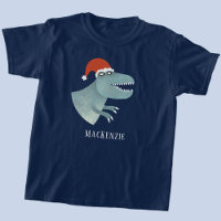 Tyrannosaurus Rex Christmas Santa Hat Personalizad
