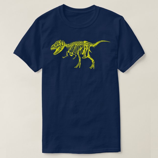 Camiseta Tyrannosaurus Rex Dinosaur Skeleton Fóssil Réptil (Frente do Design)