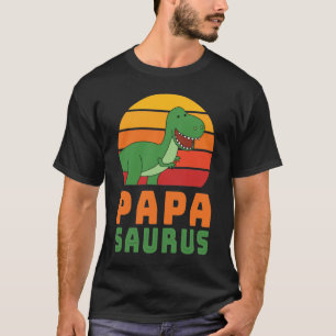 Camiseta Tyrannosaurus Rex Papasaurus Dia de os pais Dinoss