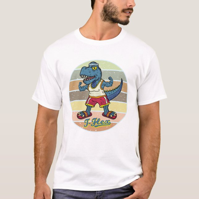 Camiseta Tyrannosaurus Rex T-Flex Workout Funny Legal (Frente)