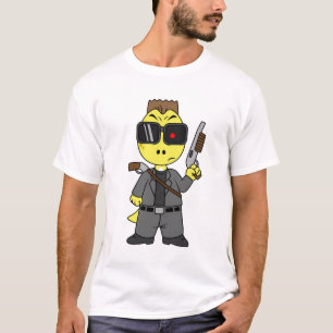Camiseta Tyrannosaurus Rex Vestido Como Terminador.