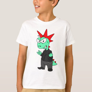 Camiseta Tyrannosaurus Rex Vestido Como Um Punk.
