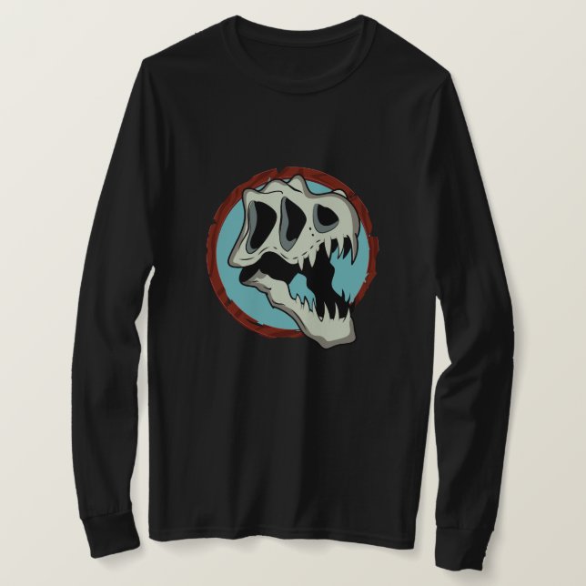Camiseta Tyrannosaurus Skull (Frente do Design)