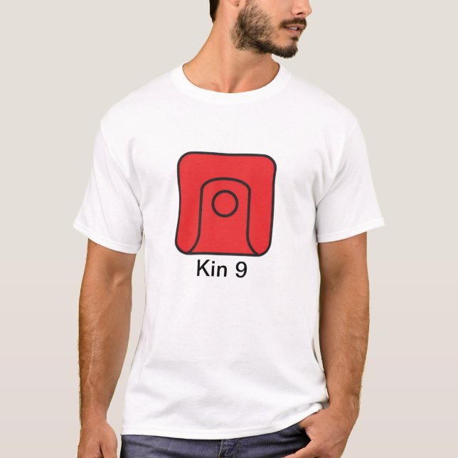 Camiseta Tzolkin Lua Vermelha Kin 9 (Frente)