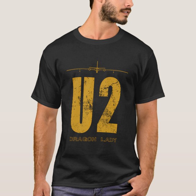 Camiseta U-2 Dragão - Avião Espião-da-Espião (Frente)