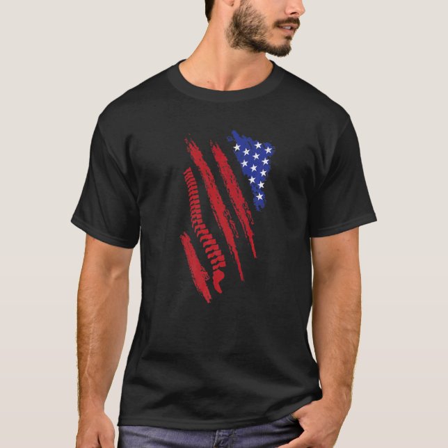 Camiseta U.A Flag Spine Whisperer Chiro Squad American Chir (Frente)