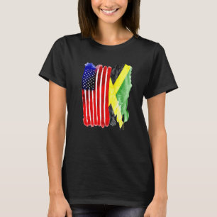 Camiseta U.A Jamaica Flag Half American Jamaican Roots