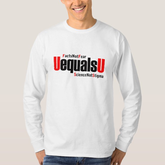 Camiseta U é igual a U - HIV indetectável - Ciência não Est (Frente)