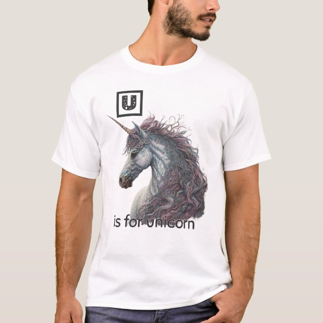 Camiseta U é para Unicorn T-Shirt (Frente)