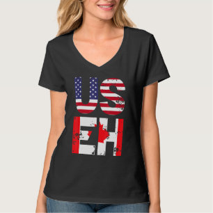 Camiseta U Eh Canada American Flag