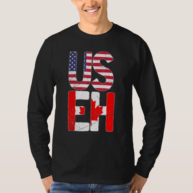 Camiseta U Flag Country Canadian Maple Leaf Useh Canadá (Frente)