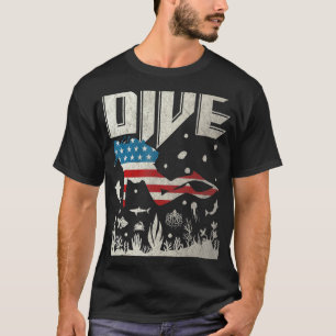 Camiseta U Flag Scuba Dive Scuba Diver American Scuba Div