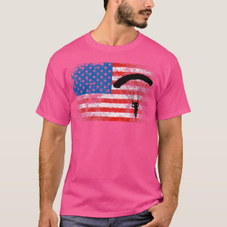 Camiseta U Flag Skydiving Patriotic American Parachute