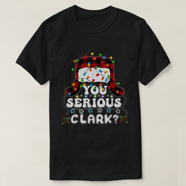 Camiseta U Graves Férias de Natal Clark Feias de Natal (Frente do Design)