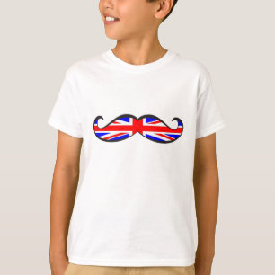 Camiseta U.K. Bigode da bandeira