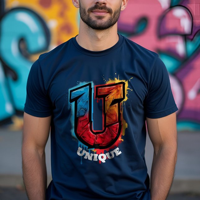Camiseta "U" Obteve a aparência: Monograma personalizável d (Criador carregado)