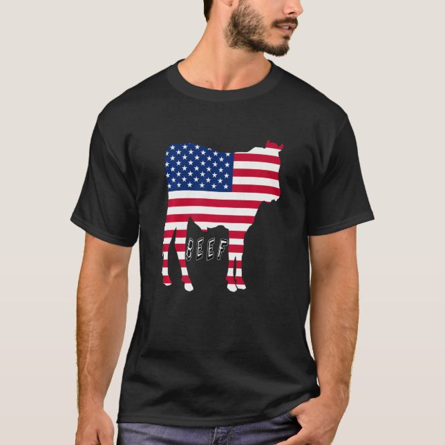 Camiseta U S A Beud Bull Flag Carnivore (Frente)