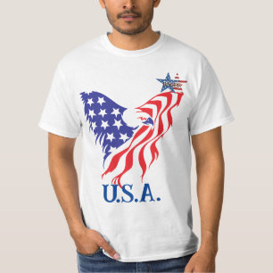 Camiseta "U.S.A." Monograma da águia americana