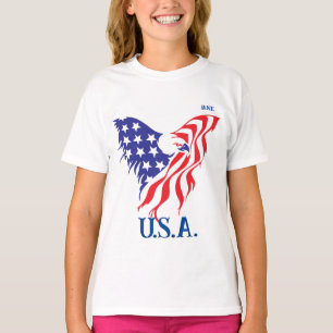 Camiseta "U.S.A." Monograma da águia americana