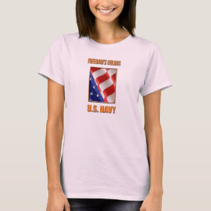 Camiseta U.S. O t-shirt básico das mulheres do marinho