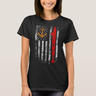 Camiseta U S Submarino Silencioso Serviço Veterano Bandeira