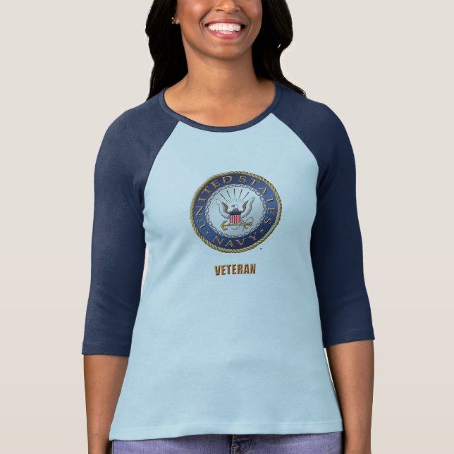 Camiseta U.S. T-shirt do veterano do marinho (Frente)