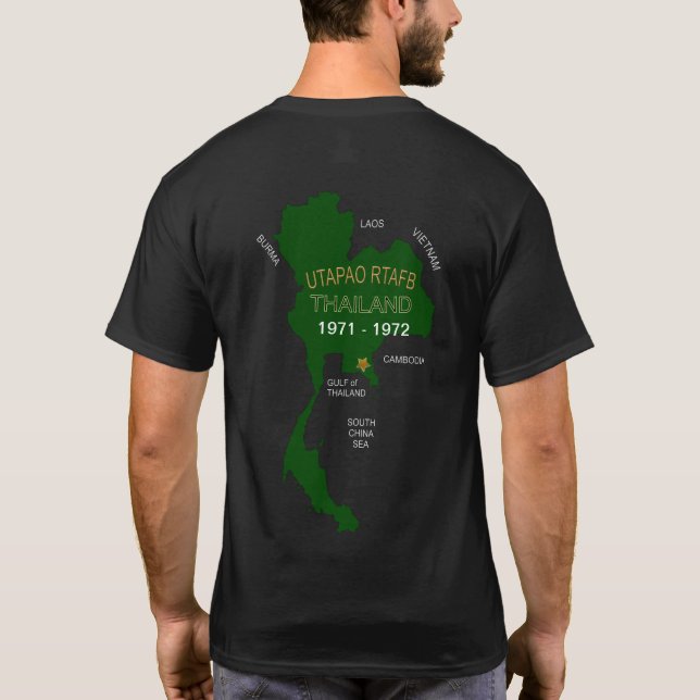Camiseta U. S. Veteranos da Tailândia militares Utapao RTAF (Verso)