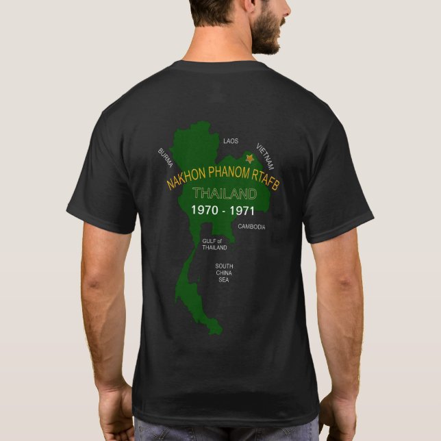Camiseta U. S. Veteranos militares da Tailândia NKP RTAFB T (Verso)