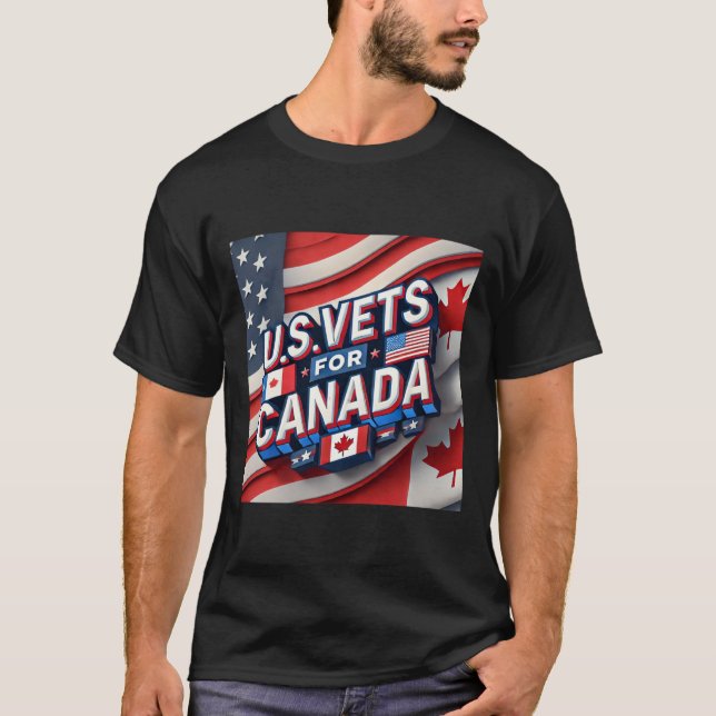Camiseta U.s. Vets For Canada Brothers In Arms Sticker  (Frente)