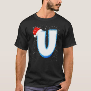 Camiseta U Snowy Capital Christmas Monograma - Letra alfabé
