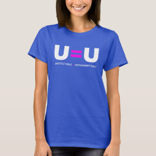 Camiseta U=U O HIV Indetectável Igual a Intransmissível