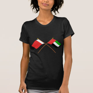 Camiseta UAE e bandeiras cruzadas Dubai