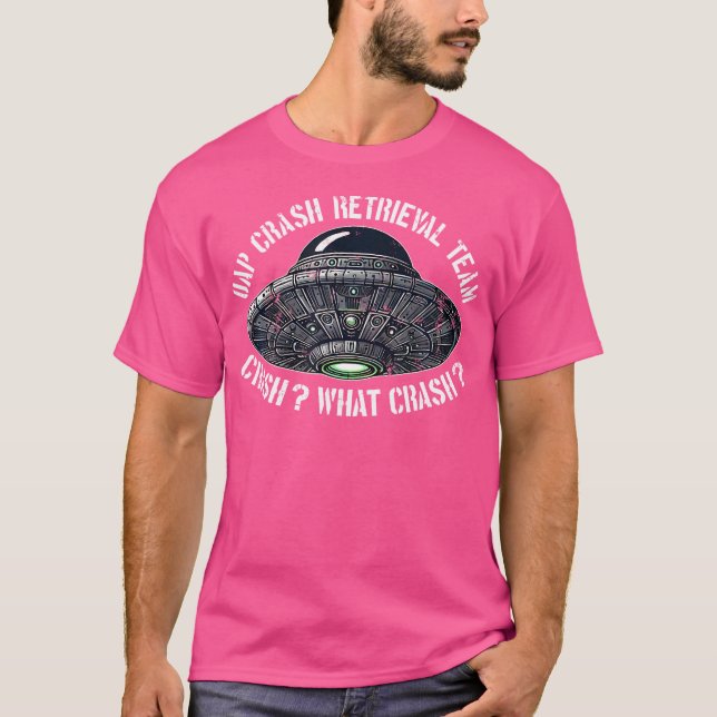 Camiseta Uap Crash Retrieval Team Orbs Ufos Alienígena Tech (Frente)