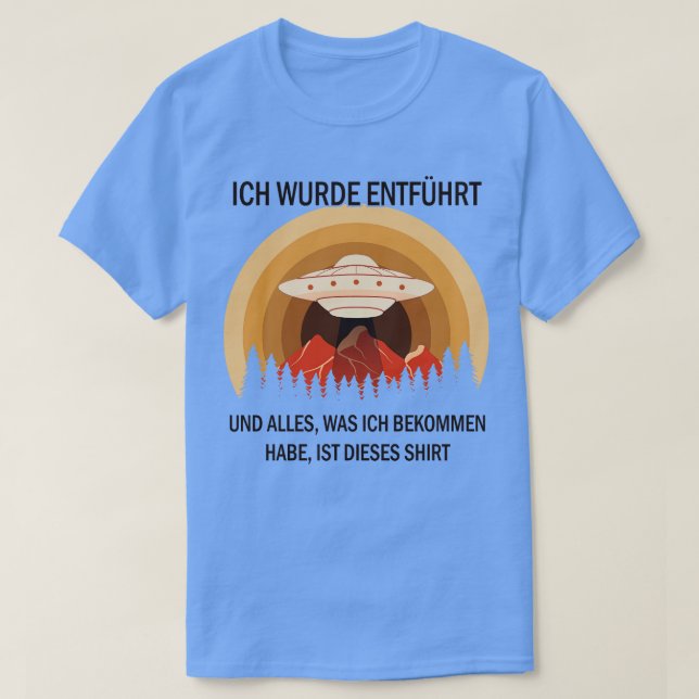 Camiseta UAP Ufo de Ficção Científica de Rapto (Frente do Design)