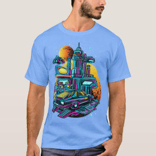 Camiseta UAPS de Artesanatos espaciais de estações de gás r