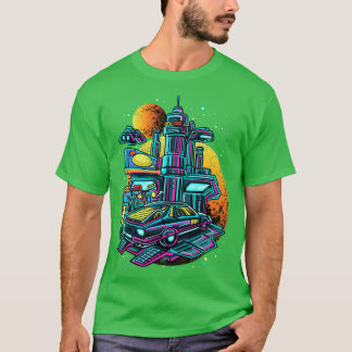 Camiseta UAPS de Artesanatos espaciais de estações de gás r
