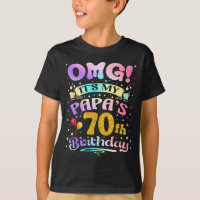 Uau É O 70º Aniversário Do Meu Papai Feliz 70 Anos