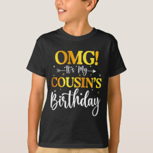 Camiseta Uau É O Aniversário Do Meu Primo Engraçado Feliz A