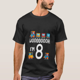 Camiseta Uau OOOOH Eu sou o 8º Aniversário do Comboio de 8 