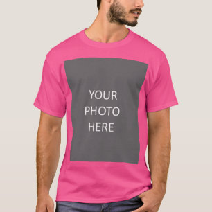 Camiseta Uau Rosa Adicionar Sua Foto De Imagem
