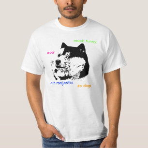 Camiseta Uau. Tal t-shirt. Assim doge. do shibe