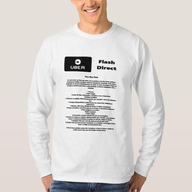 Camiseta Uber Flash Direct Diretrizes (Frente)